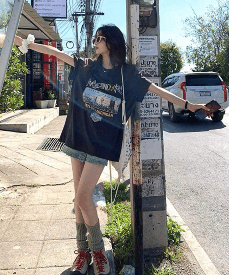 【予約販売】MOTOWN ビンテージデザインプリントTシャツ