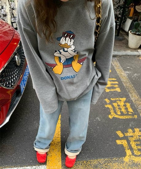 【予約販売】ドナルド ロングスリーブTシャツ バックプリント付シャツ
