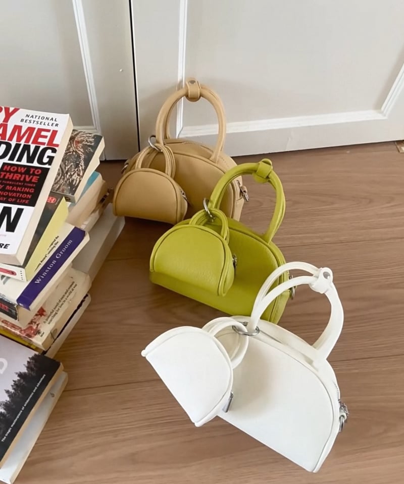 予約販売】ミニボストンバッグ チャームミニバッグ付 ショルダー