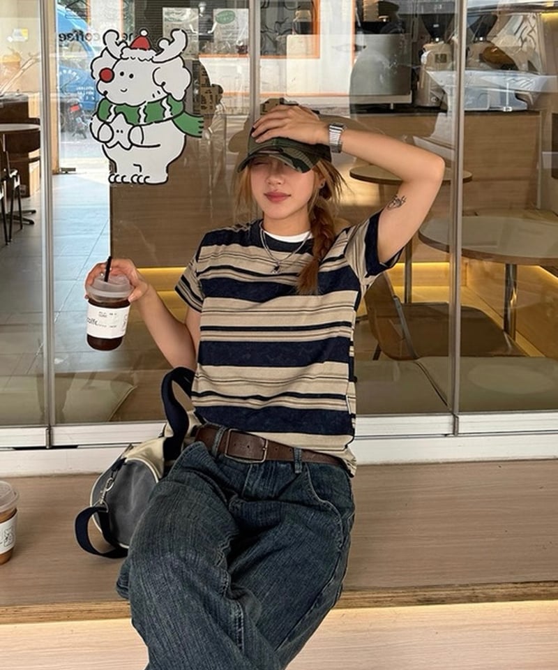 予約販売】レトロボーダーTシャツ | KISHIKA