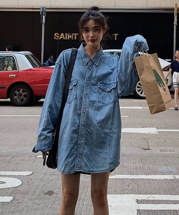 予約販売】 オーバーサイズ デニムシャツ | KISHIKA