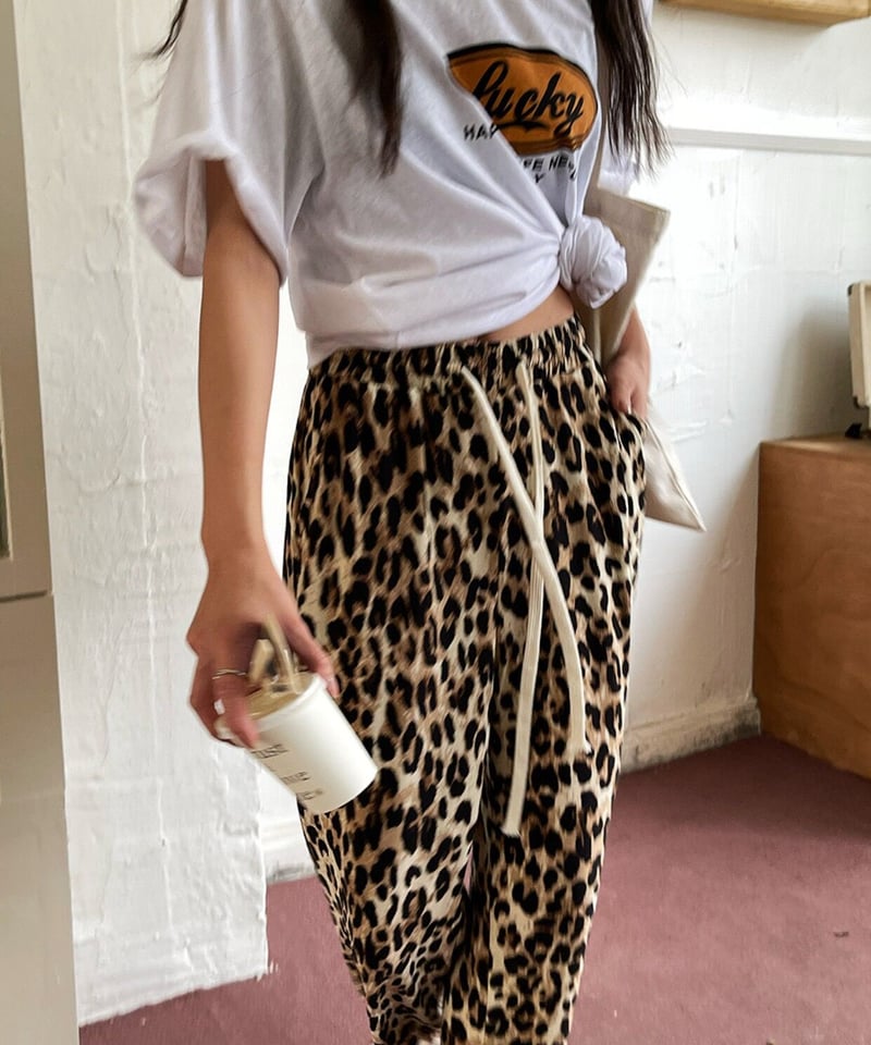 予約販売】レオパード柄イージーパンツ#ブラウン | KISHIKA 予約販売】レオパード柄イージーパンツ#ブラウン | KISHIKA