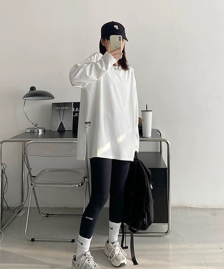 【予約販売】オーバーサイズ スリット ロングスリーブTシャツ