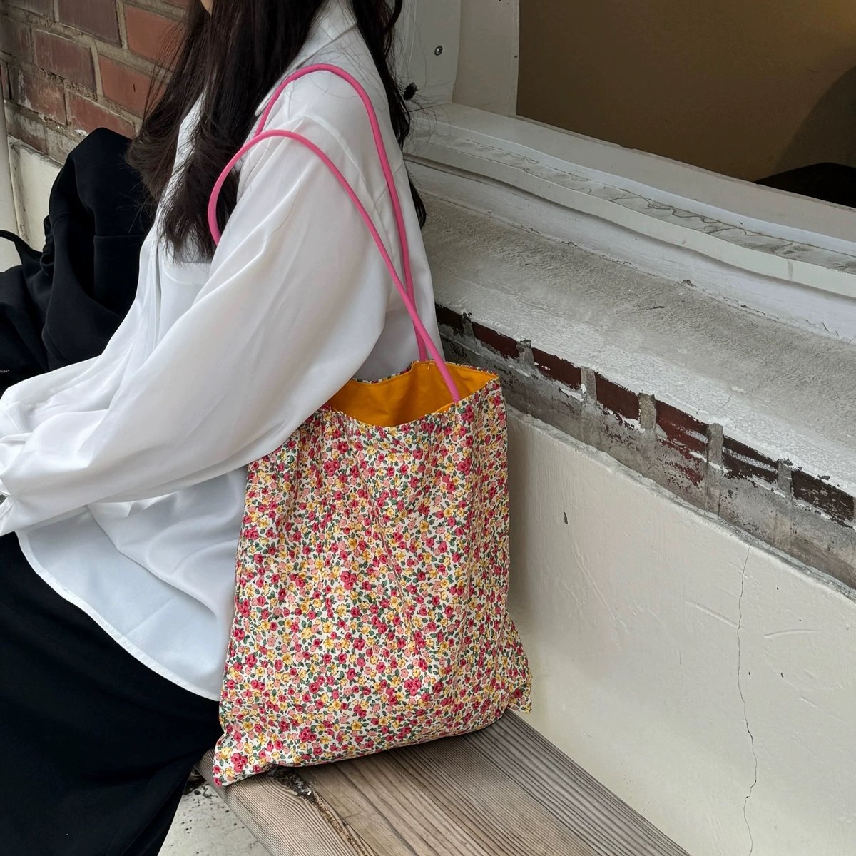 予約販売】フラワー柄スクールトートバッグ | KISHIKA 予約販売】フラワー柄スクールトートバッグ | KISHIKA