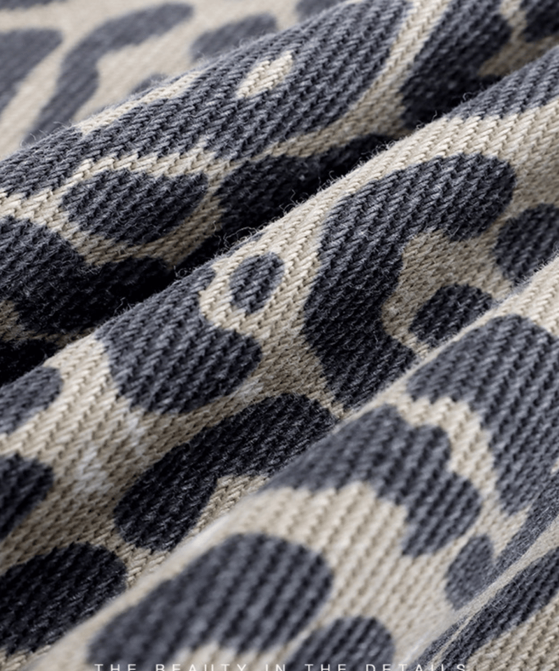 予約販売】レオパード柄ワイドデニムパンツ | KISHIKA