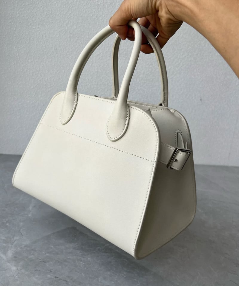 2025【予約販売】サイドベルトPUレザーミニボストンバッグ#ホワイト