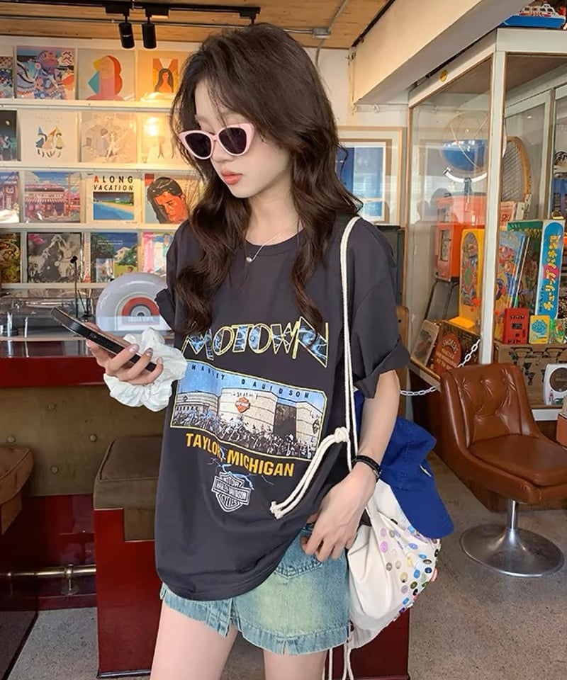 予約販売】MOTOWN ビンテージデザインプリントTシャツ | KISHIKA