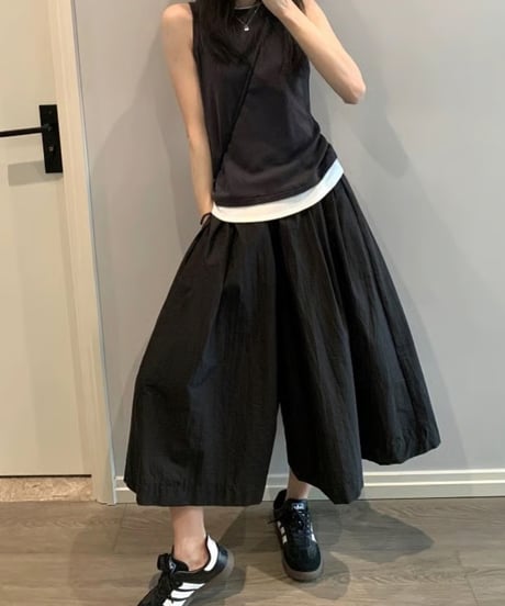 【予約販売】スカートみたいなクロップドワイドパンツ