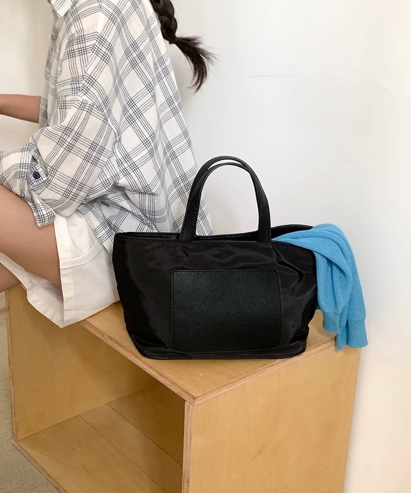 OUR ブラック 2way ナイロントートバッグ ミディアム 予約販売】ミディアム ナイロン トートバッグ | KISHIKA