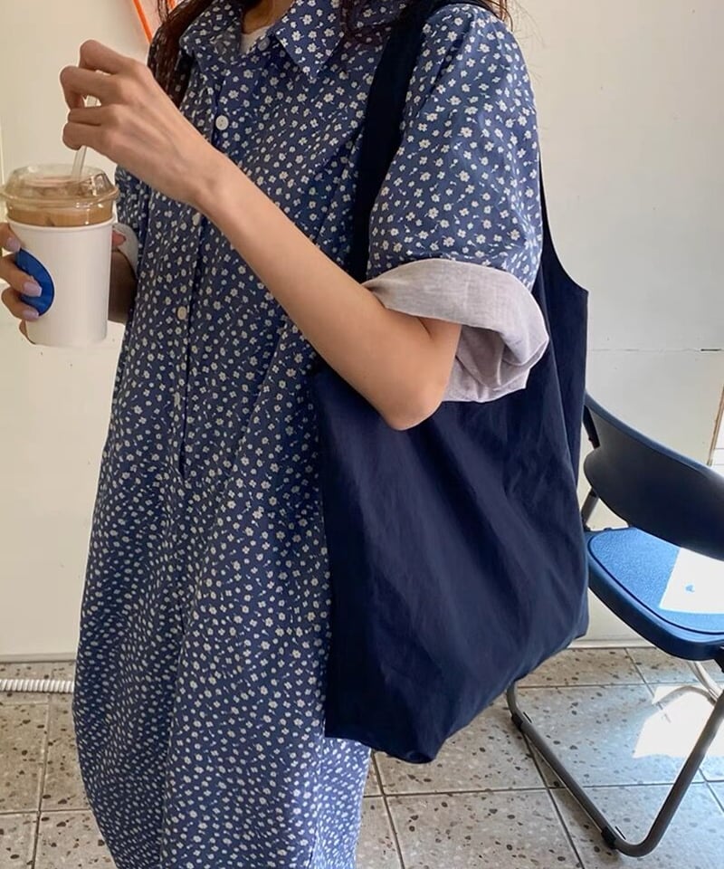 【新品・未使用】SHIPS 麻100% 花柄オールインワン 今だけ送料無料！【予約販売】小花柄オールインワン#ブルー