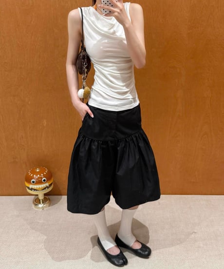 【予約販売】レトロフリル クロップドハーフパンツ
