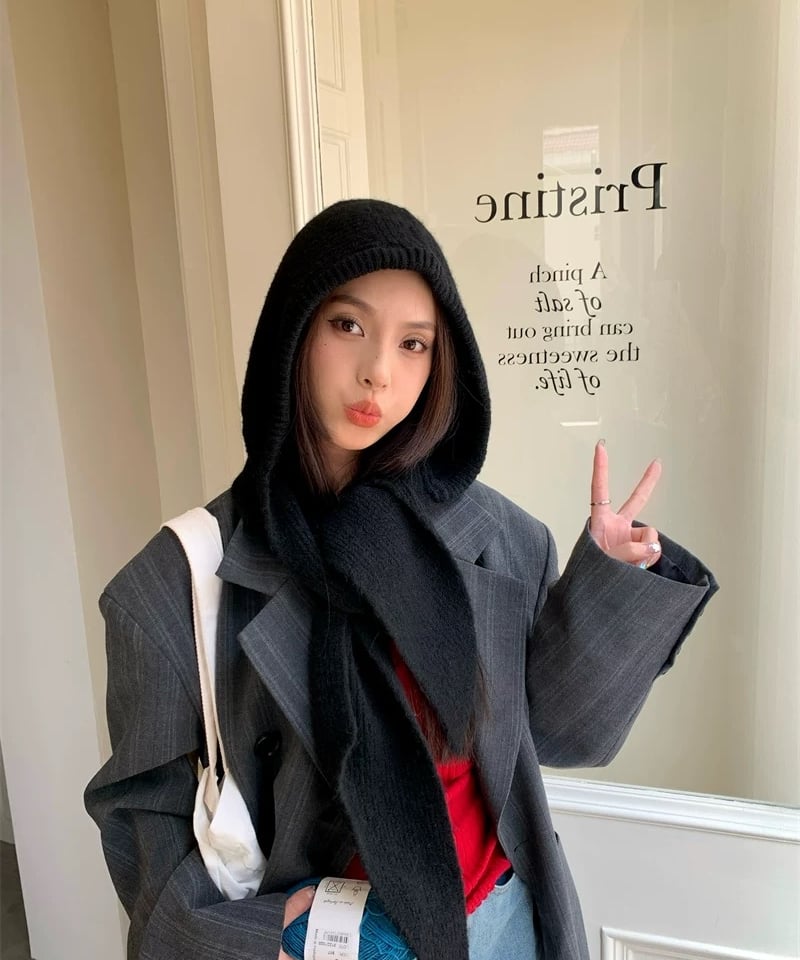 YUKI FUJISAWA バラクラバ ニット帽 フードマフラー Story of [Hand-knitted 2023] - YUKI FUJISAWA online store