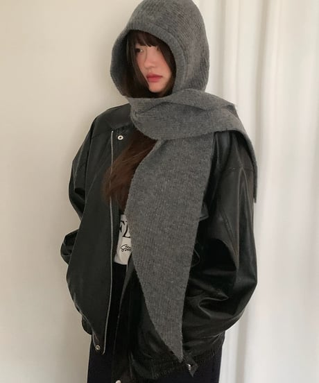 【予約販売】バラクラバ ニットフードマフラー