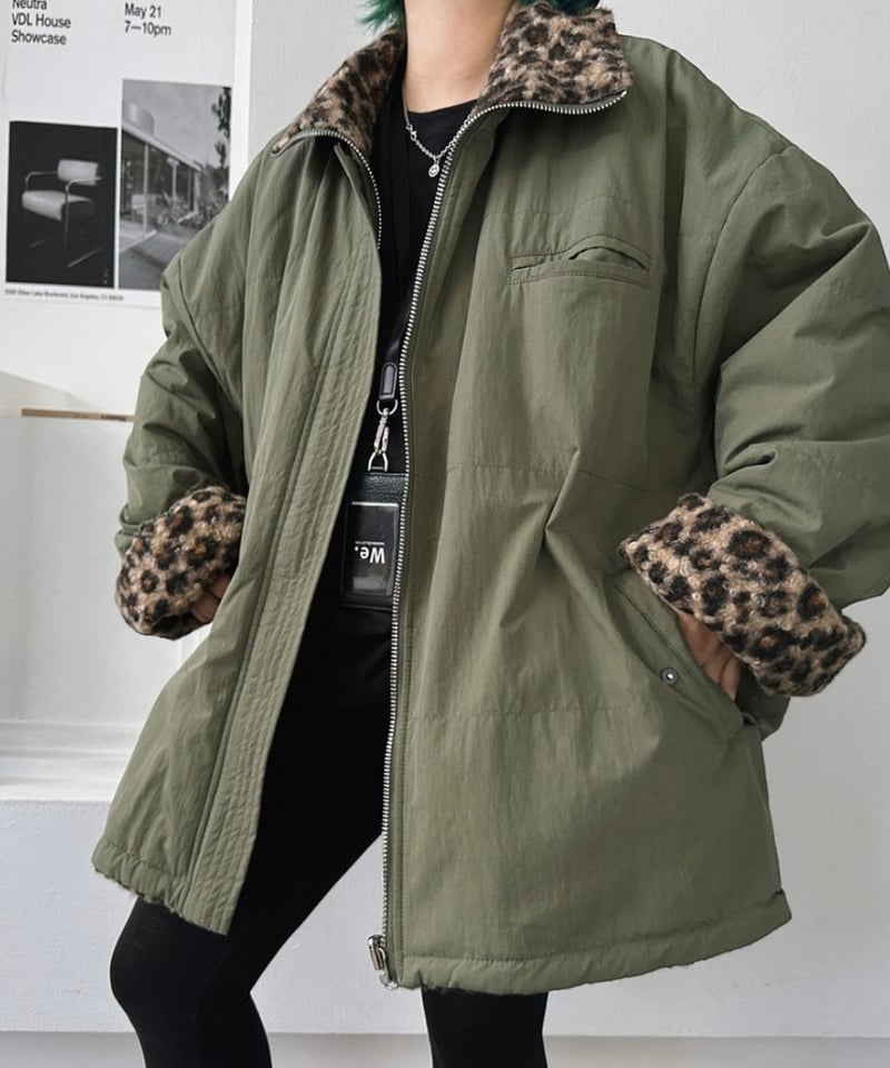 【Roen】豹柄ミリタリージャケット ロエン スワロフスキー スカル スター レオパード テーラード