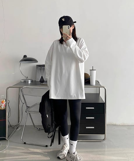 【予約販売】オーバーサイズ スリット ロングスリーブTシャツ