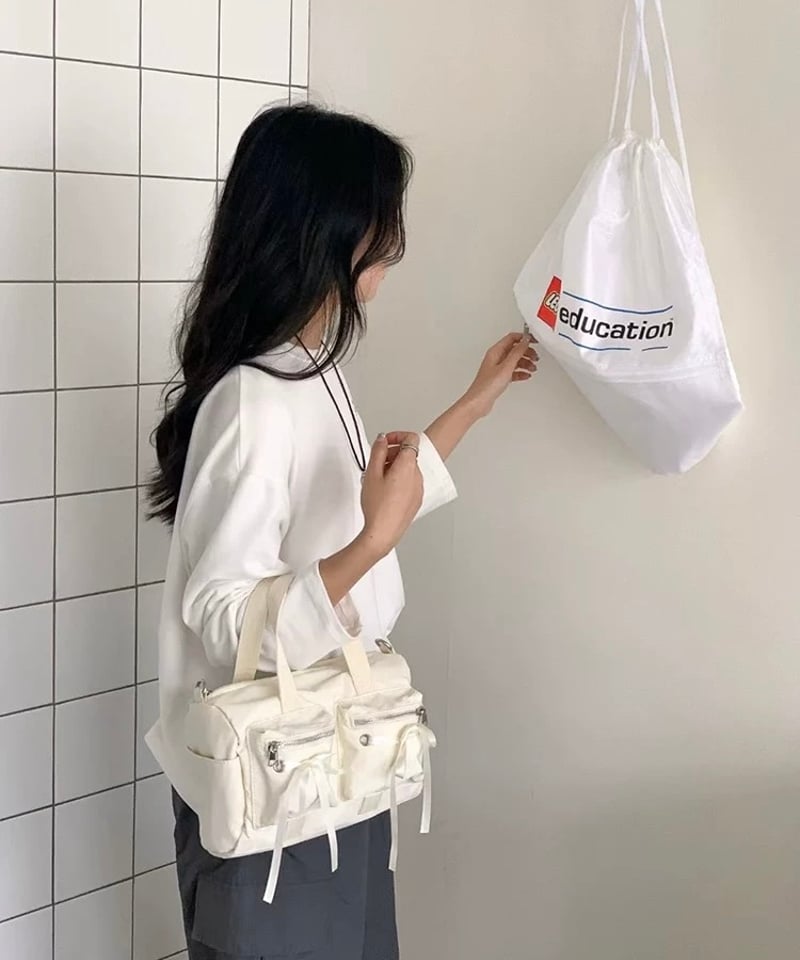 予約販売】リボンマルチポケットナイロンバッグ | KISHIKA