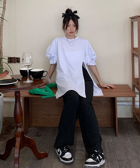 【即納】パフスリットTシャツ