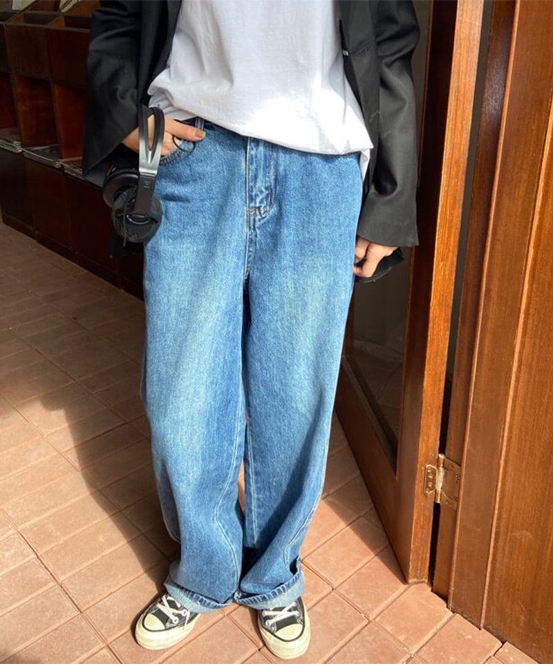 予約販売】ワイドストレートデニムパンツ SからXL | KISHIKA 予約販売】ワイドストレートデニムパンツ SからXL | KISHIKA