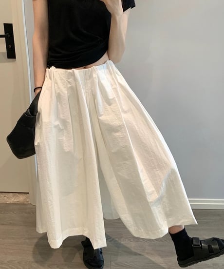【予約販売】スカートみたいなクロップドワイドパンツ