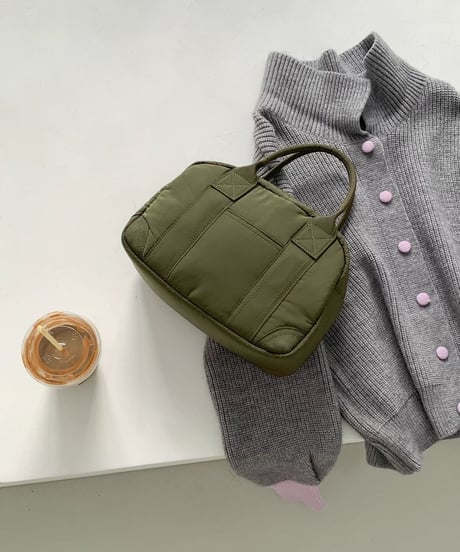 【予約販売】ナイロンラウンドミニボストンバッグ