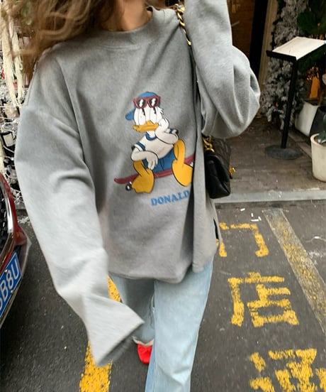 【予約販売】ドナルド ロングスリーブTシャツ バックプリント付シャツ