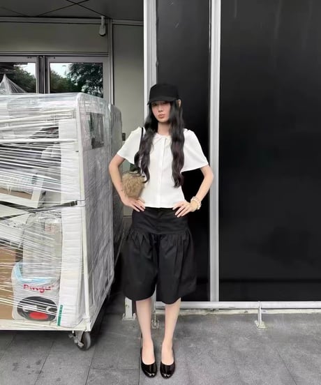 【予約販売】レトロフリル クロップドハーフパンツ