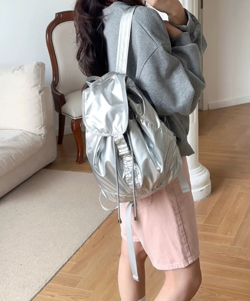 予約販売】グロッシーバックパック Glossy Backpack #シルバー