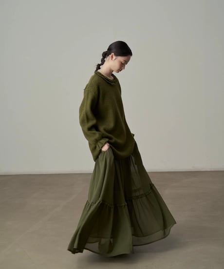 今だけ限定SALE【予約販売】シフォン ボリュームフレアスカート