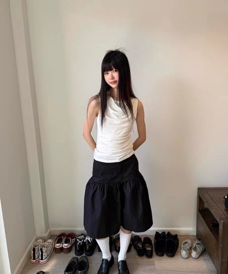 【予約販売】レトロフリル クロップドハーフパンツ