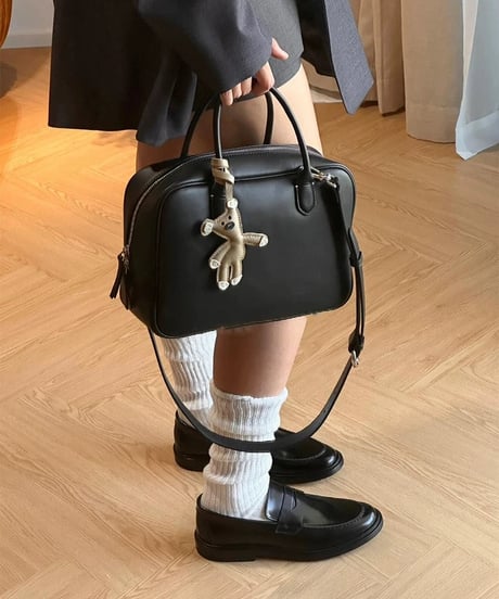 【予約販売】レザーボックスボストンバッグ