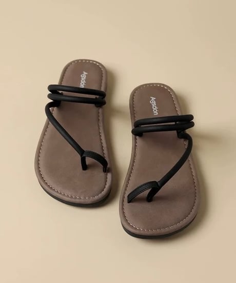 【予約販売】フレンチストラップフラットトゥサンダル#ホワイト