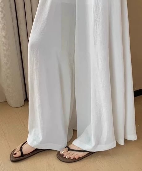 【予約販売】フレンチストラップフラットトゥサンダル#ブラック