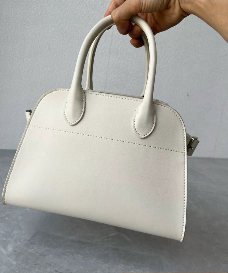 2025【予約販売】サイドベルトPUレザーミニボストンバッグ#ホワイト