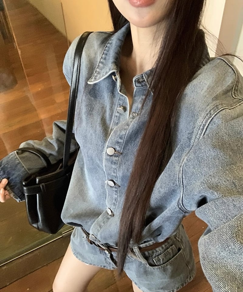 予約販売】 デニムシャツ / ショートデニムパンツ セットアップ | KISHIKA