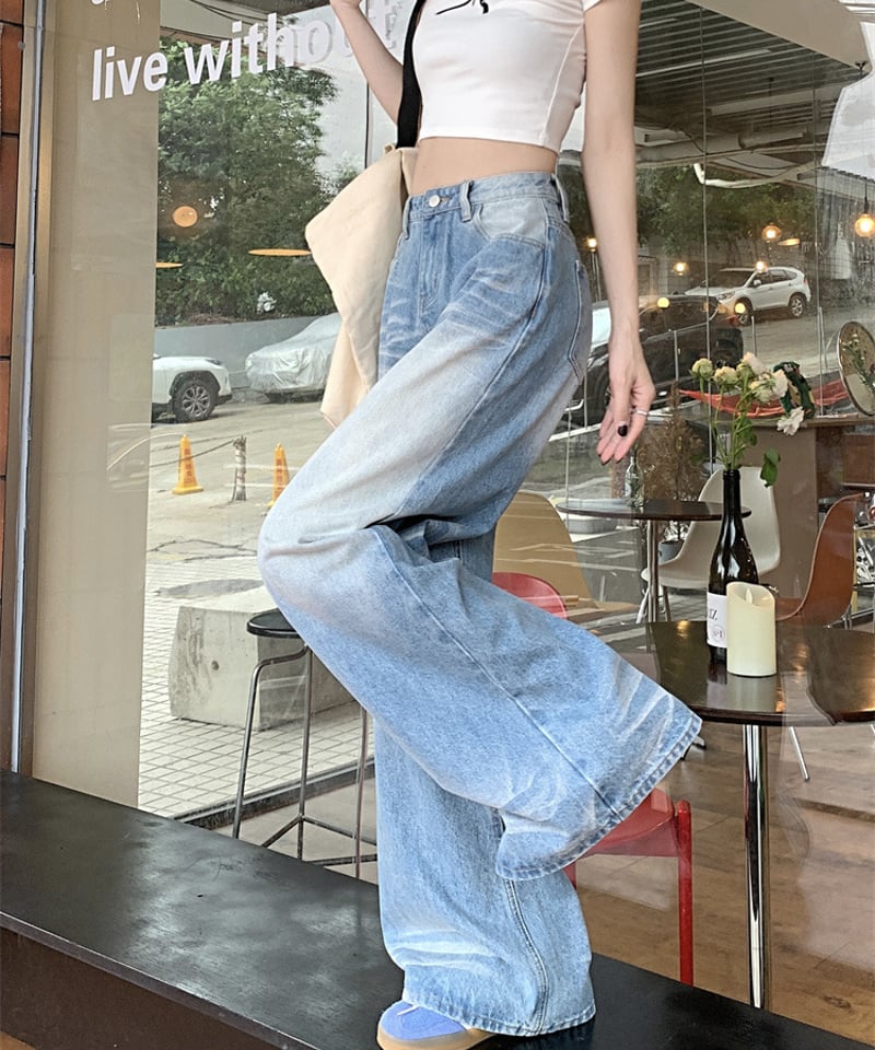 予約販売】ビンテージデザインワイドデニムパンツ | KISHIKA