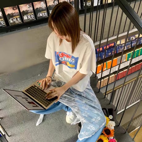 【予約販売】オーバーサイズ OREO デザインプリントTシャツ