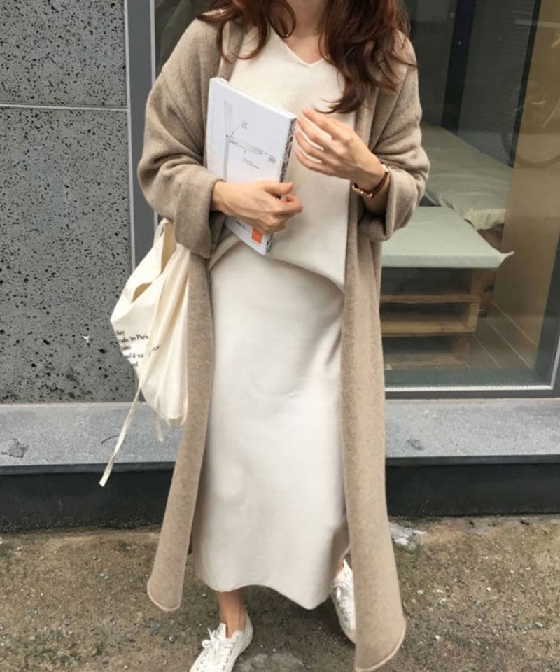 新品タグ付き ガウンカーデガン♡ ヤク風ニットガウンカーディガン [C6303] - レディースファッション