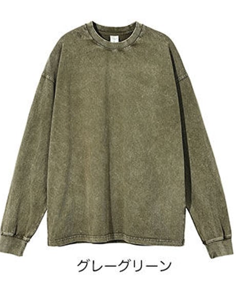 【予約販売】 ビンテージ ウォッシュ長袖Tシャツ