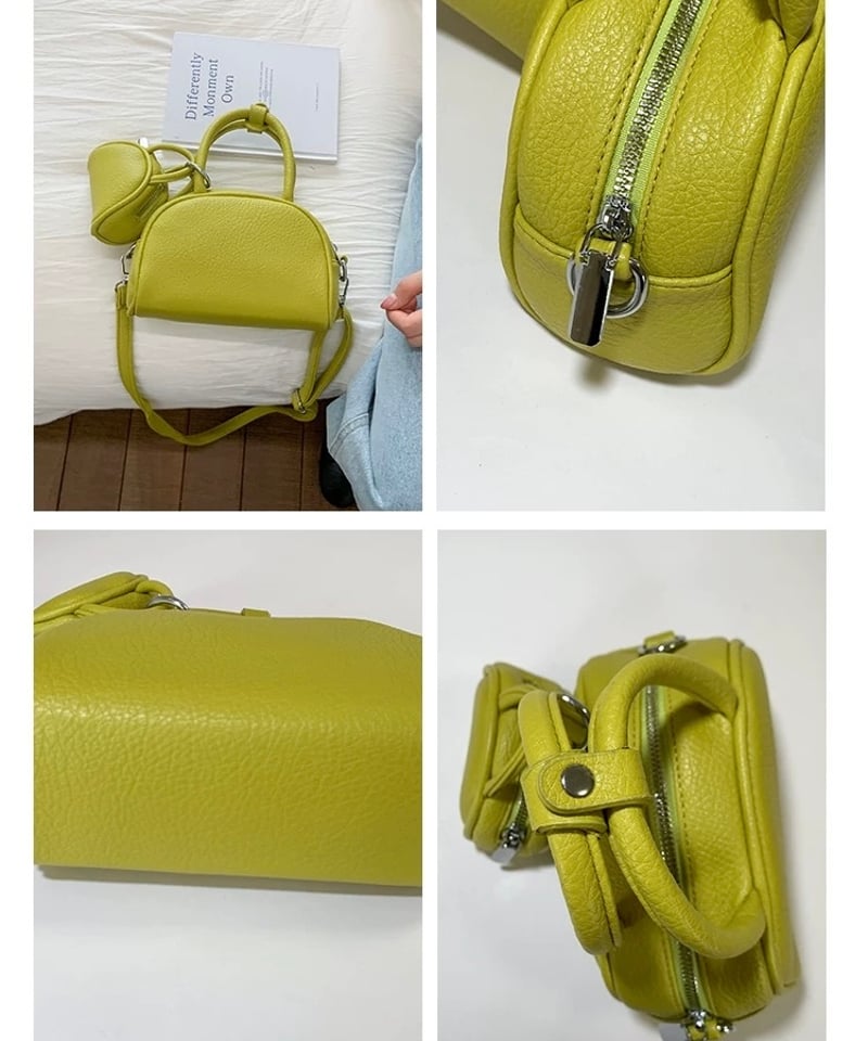 予約販売】ミニボストンバッグ チャームミニバッグ付 ショルダー