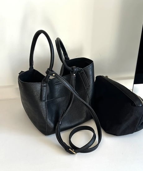 期間限定10%OFF【予約販売】レザー スクエア ミニトートバッグ