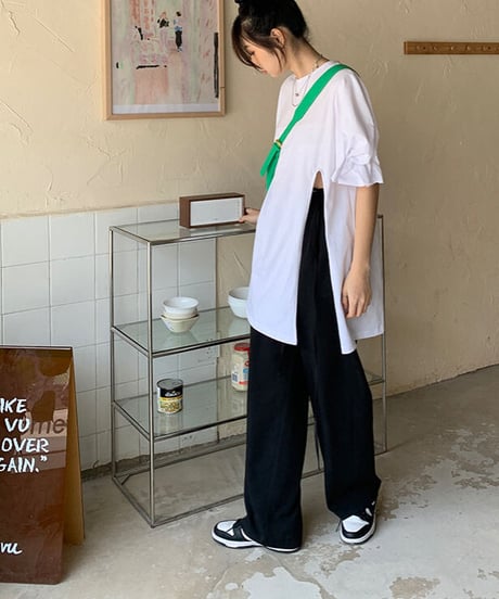 【即納】パフスリットTシャツ