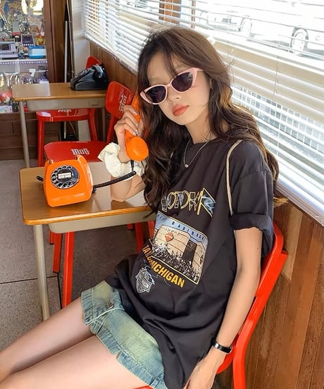 【予約販売】MOTOWN ビンテージデザインプリントTシャツ