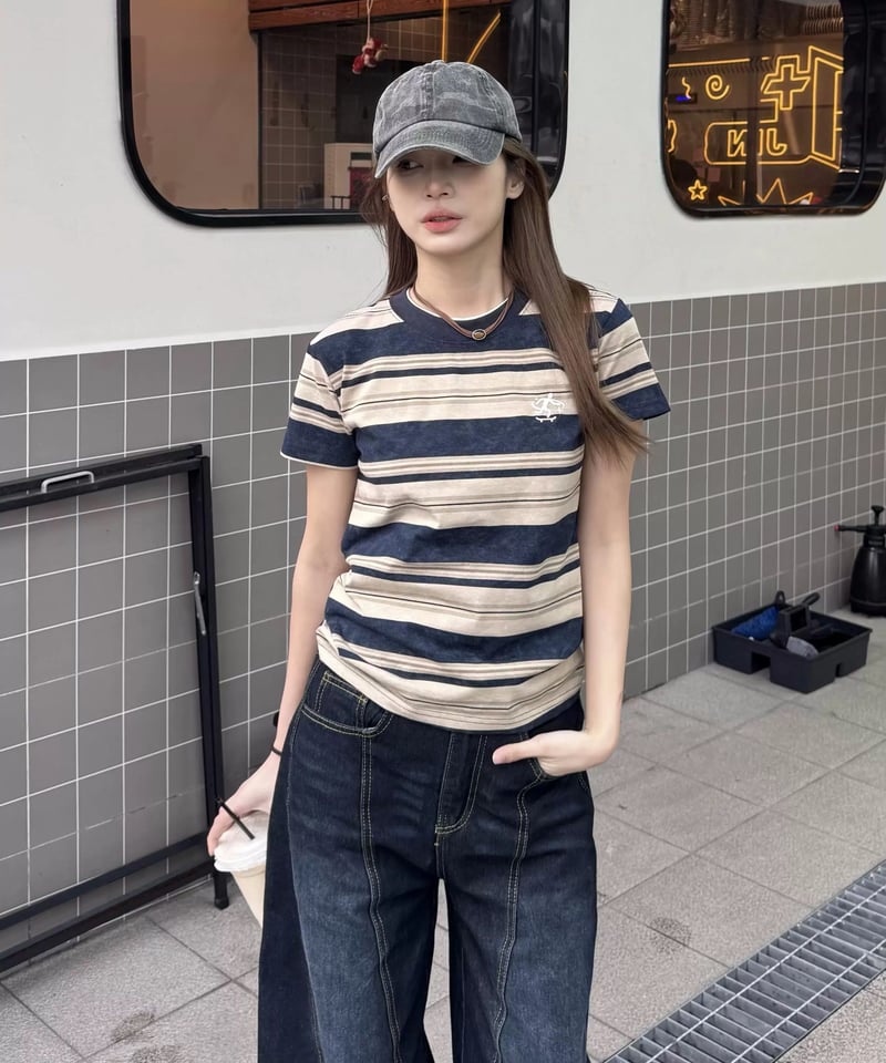 予約販売】レトロボーダーTシャツ | KISHIKA