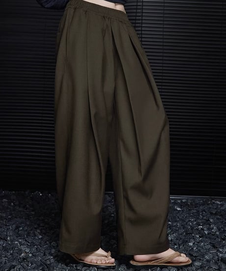 【予約販売】ドレープタックワイドイージースラックス