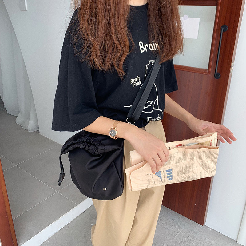 ブラック ナイロン 巾着型バッグ COMME des GARCONS x PORTER コムデギャルソン ポーター 別注