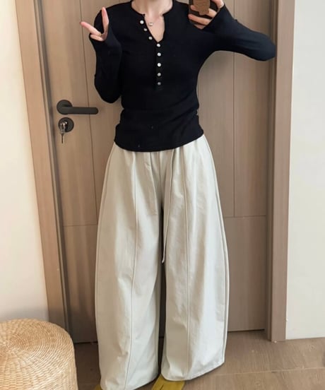 【予約販売】バレルワイドイージーパンツ