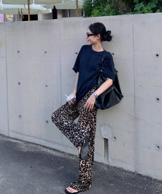 予約販売】レオパード柄 レーストリム パンツ | KISHIKA