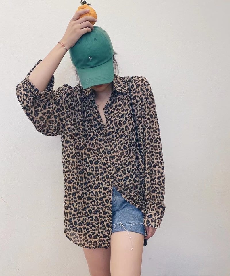 予約販売】レオパード柄シアーシャツ | KISHIKA 予約販売】レオパード柄シアーシャツ | KISHIKA