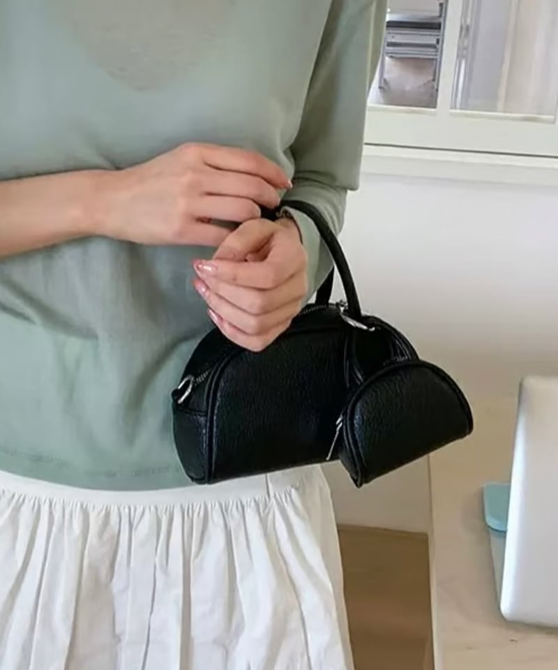 予約販売】ミニボストンバッグ チャームミニバッグ付 ショルダー