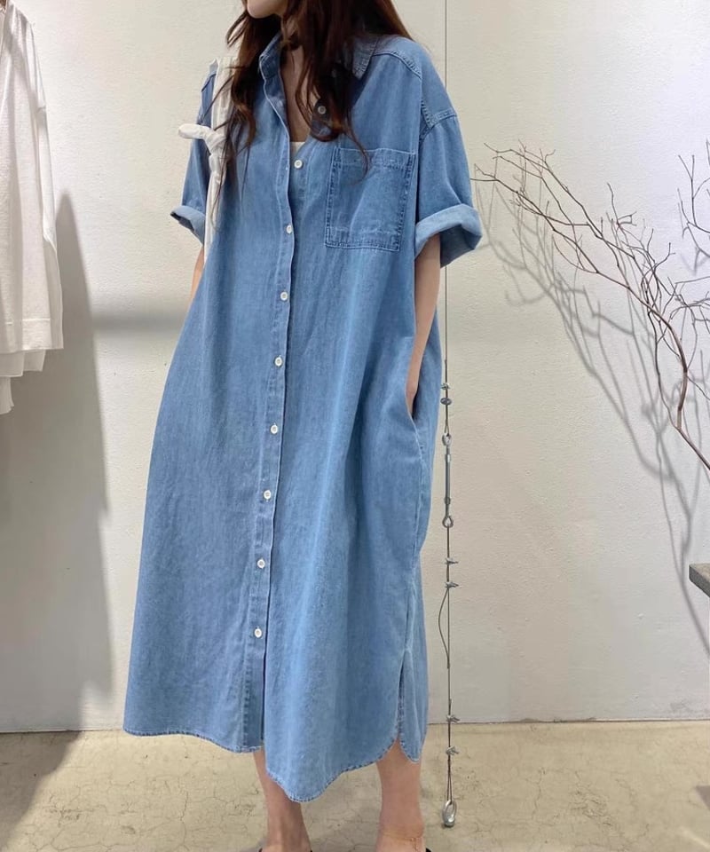 予約販売】デニムシャツワンピース 半袖 | KISHIKA